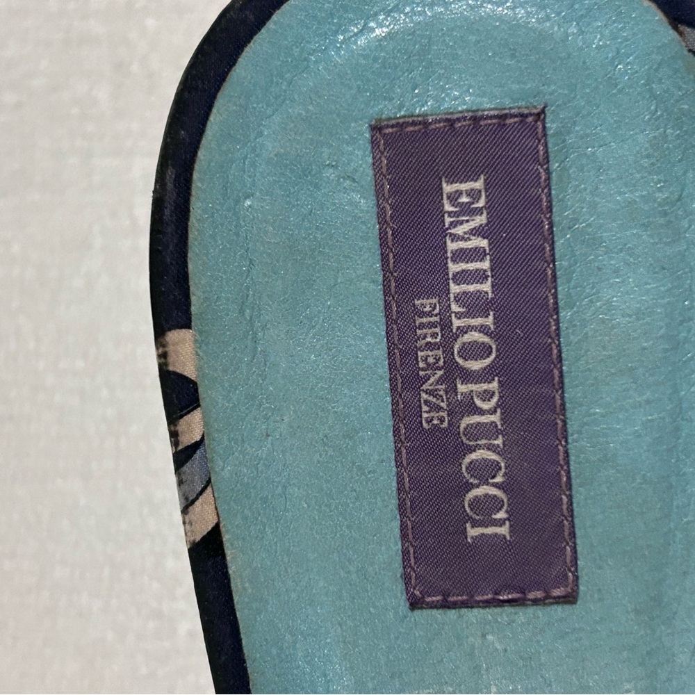 Emilio Pucci VTG 1960s Abstract Jeweled Mule Heels SIZE:40 EU - Picture 11 of 14